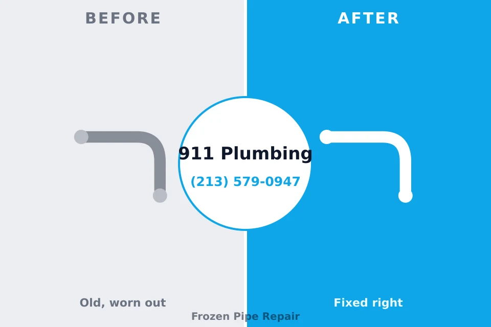 Before and after: plumbing repair Ridgetop, TN